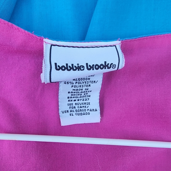 Vintage Bobbie Brooks Pink Floral Blue Cottagecore Coquette Duster Dress ♥️ - Picture 5 of 8